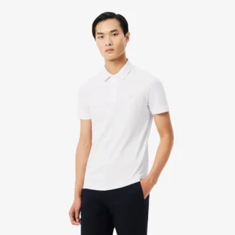 Polo Slim Fit in piqué con marchio