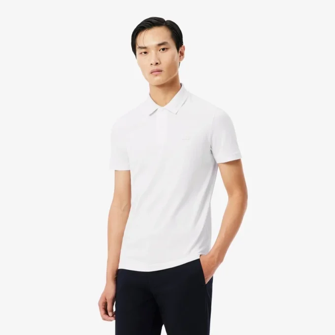 Polo Slim Fit in piqué con marchio Polo Slim Fit in piqué con marchio
