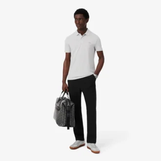 Polo Slim Fit in piqué con marchio