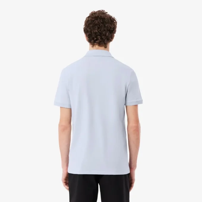 Polo Slim Fit in piqué con marchio