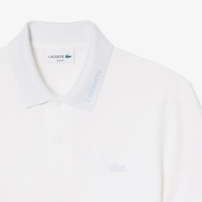 Polo Slim Fit in piqué con marchio Polo Slim Fit in piqué con marchio