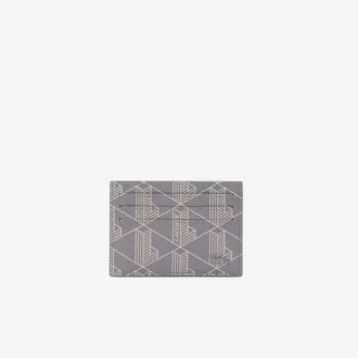 Portacarte in tela con stampa monogramma The Blend
