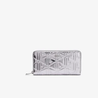 Portafoglio metallico grande con chiusura a zip Portafoglio metallico grande con chiusura a zip