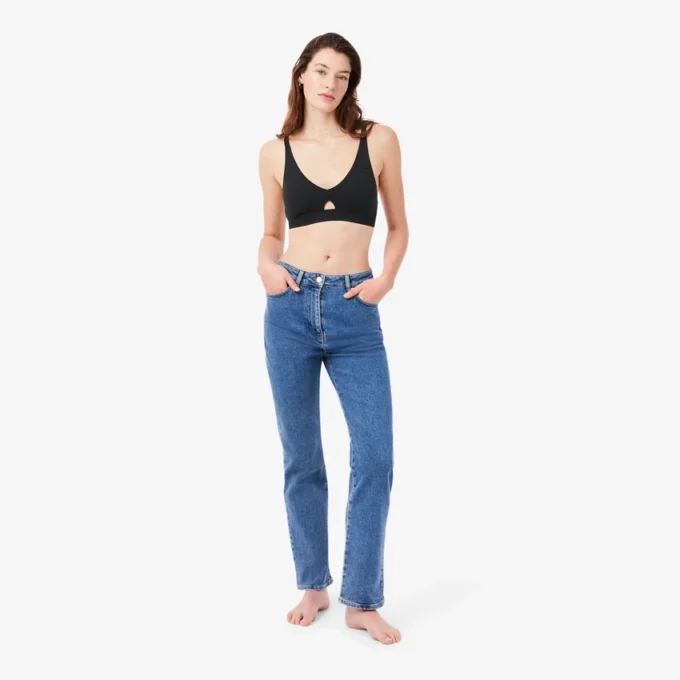 Reggiseno in microfibra con fascia traforata Reggiseno in microfibra con fascia traforata
