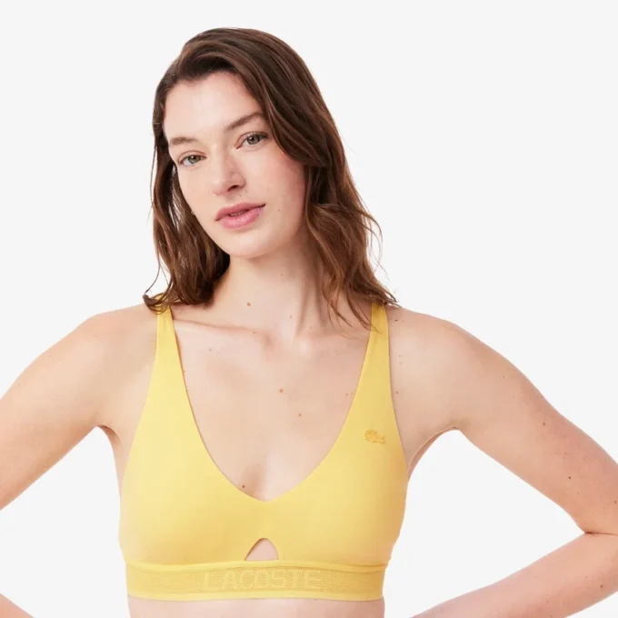 Reggiseno in microfibra con fascia traforata Reggiseno in microfibra con fascia traforata