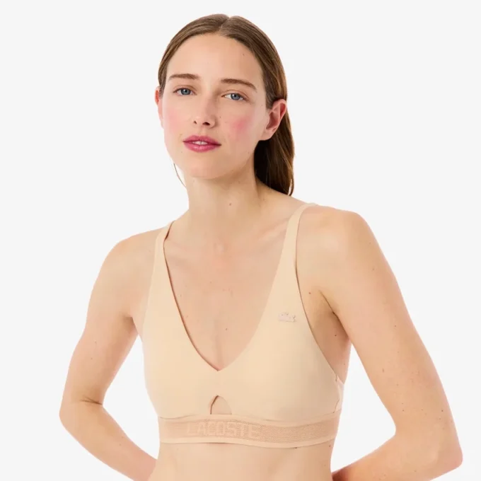 Reggiseno in microfibra con fascia traforata Reggiseno in microfibra con fascia traforata