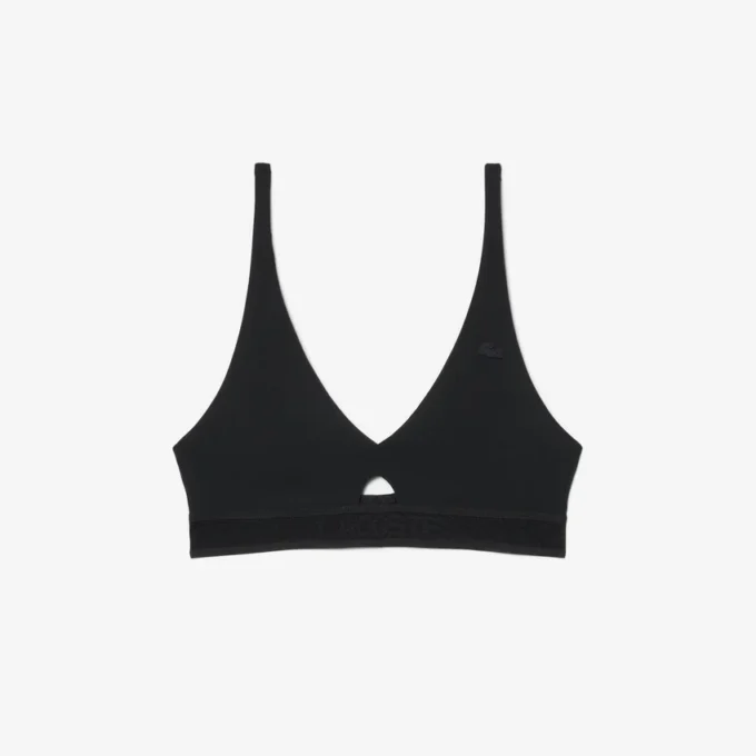 Reggiseno in microfibra con fascia traforata Reggiseno in microfibra con fascia traforata
