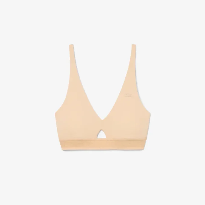 Reggiseno in microfibra con fascia traforata Reggiseno in microfibra con fascia traforata