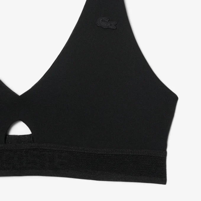 Reggiseno in microfibra con fascia traforata Reggiseno in microfibra con fascia traforata