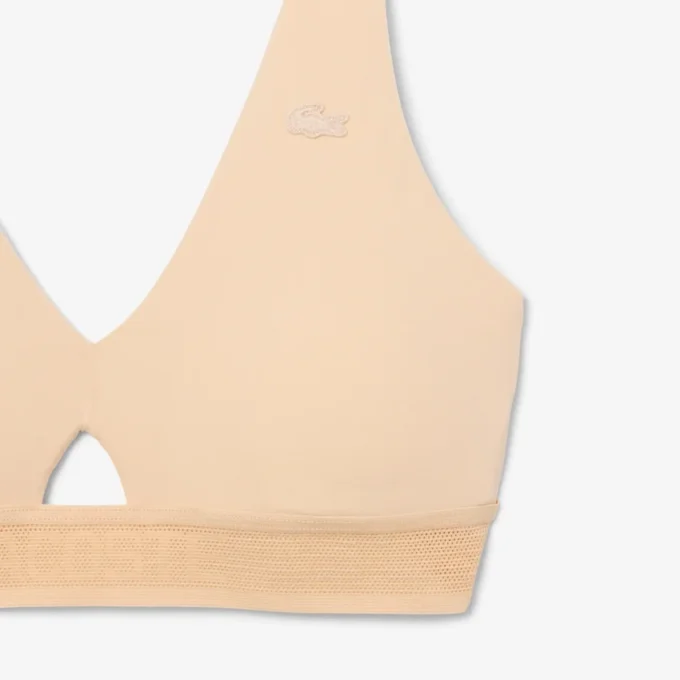 Reggiseno in microfibra con fascia traforata Reggiseno in microfibra con fascia traforata