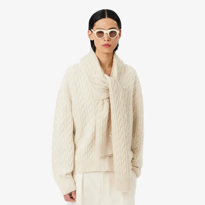 Sciarpa in cashmere a trecce Runway Sciarpa in cashmere a trecce Runway