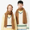 Sciarpa unisex in lana a coste Sciarpa unisex in lana a coste
