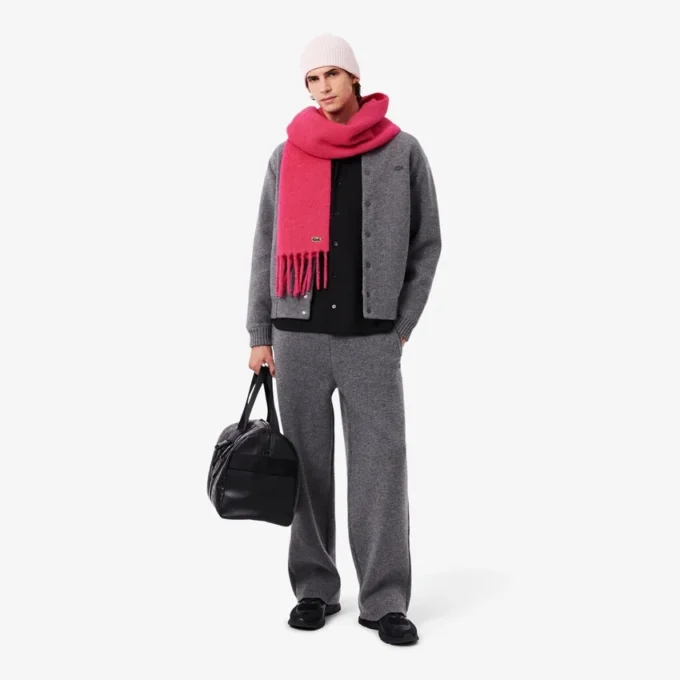 Sciarpa unisex in lana di alpaca con frange Sciarpa unisex in lana di alpaca con frange