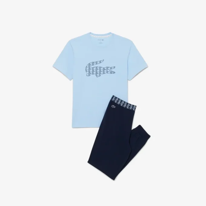 Set pigiama da uomo in jersey Monogram Set pigiama da uomo in jersey Monogram