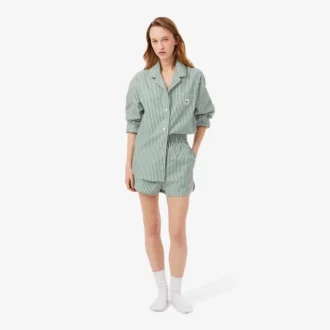 Set pigiama oversize in popeline a righe Set pigiama oversize in popeline a righe
