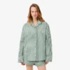 Set pigiama oversize in popeline a righe