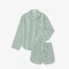 Set pigiama oversize in popeline a righe