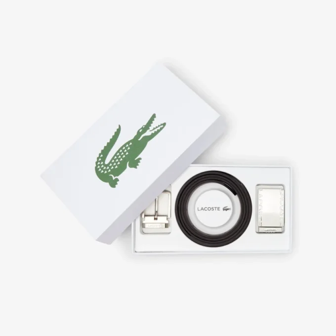Set Regalo con cintura in pelle liscia e fibbia