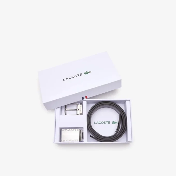 Set Regalo con cintura in pelle liscia e fibbia