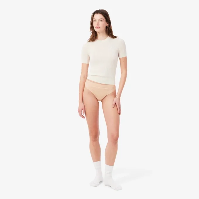 Slip a cordino in rete con logo in vita Slip a cordino in rete con logo in vita