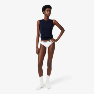 Slip a stringa in cotone a righe Slip a stringa in cotone a righe