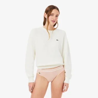 Slip in cotone a righe in vita