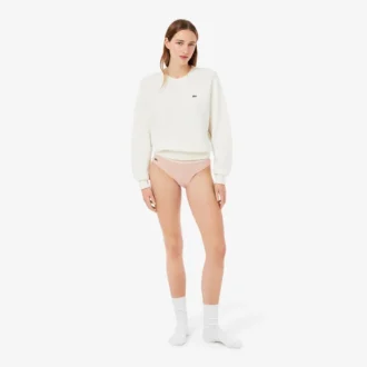 Slip in cotone a righe in vita