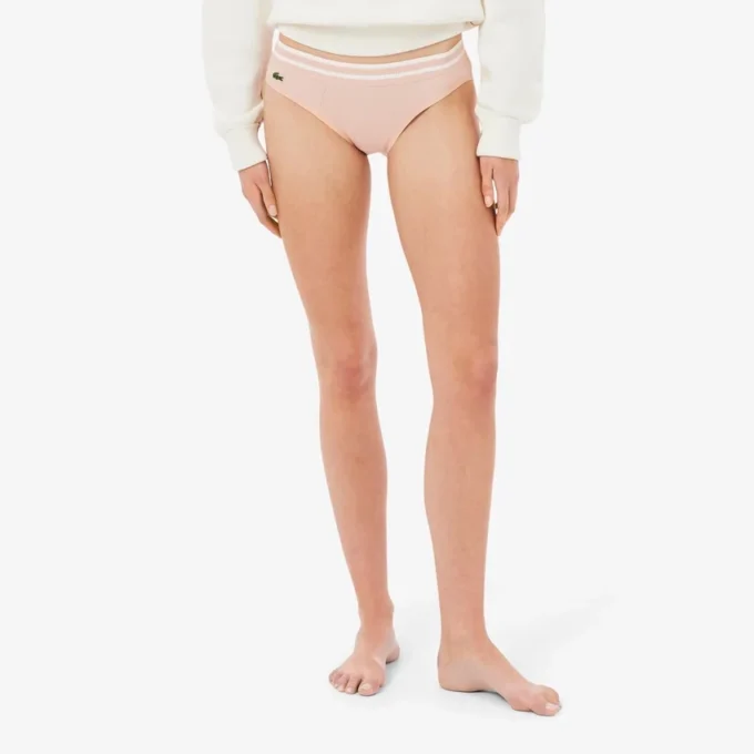 Slip in cotone a righe in vita Slip in cotone a righe in vita