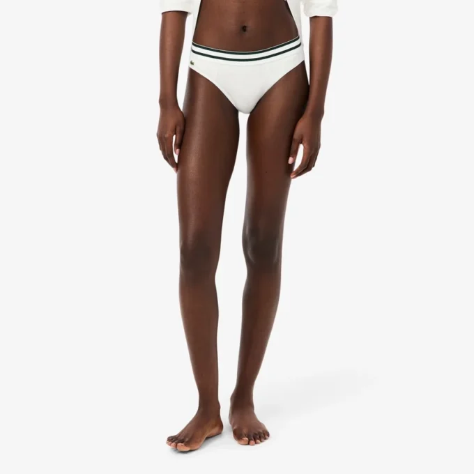 Slip in cotone a righe in vita Slip in cotone a righe in vita