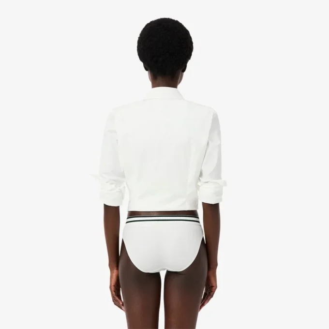 Slip in cotone a righe in vita Slip in cotone a righe in vita