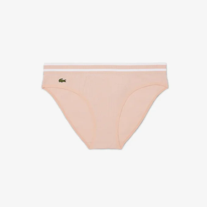 Slip in cotone a righe in vita Slip in cotone a righe in vita