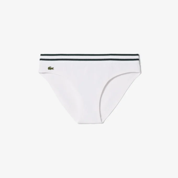 Slip in cotone a righe in vita Slip in cotone a righe in vita