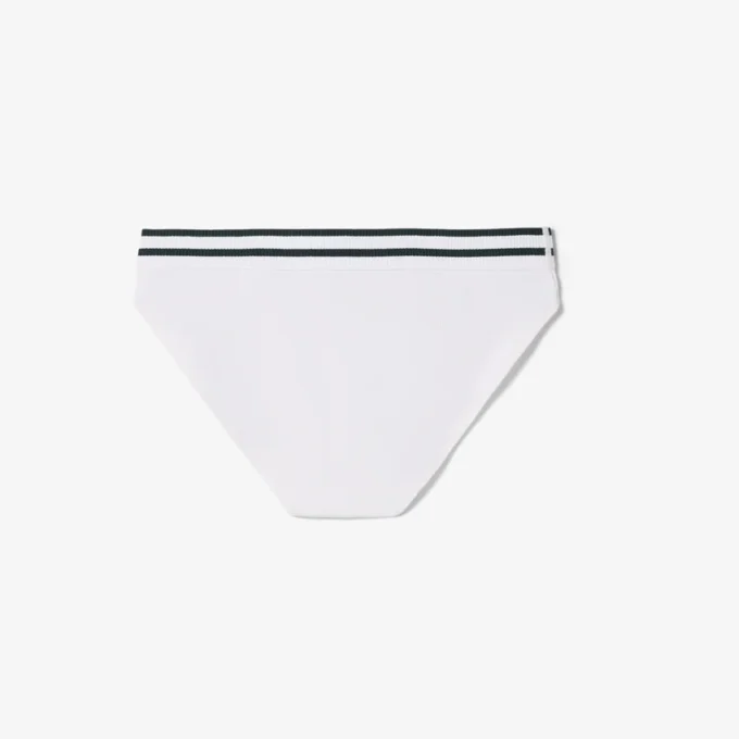 Slip in cotone a righe in vita Slip in cotone a righe in vita