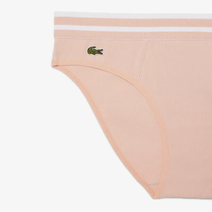 Slip in cotone a righe in vita Slip in cotone a righe in vita