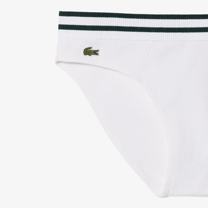 Slip in cotone a righe in vita Slip in cotone a righe in vita
