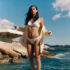 Slip in cotone a righe in vita Slip in cotone a righe in vita