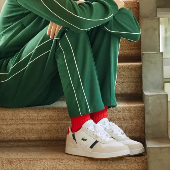 Sneakers da uomo in pelle con T-Clip Sneakers da uomo in pelle con T-Clip