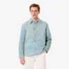 Sovracamicia da uomo in denim con motivo paesaggistico Sovracamicia da uomo in denim con motivo paesaggistico
