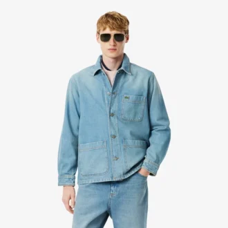 Sovracamicia da uomo in denim di cotone pesante