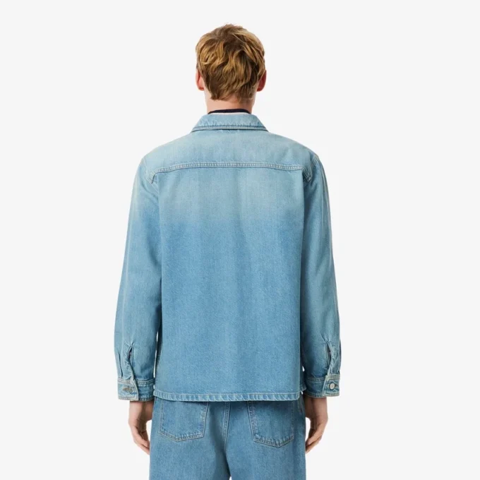 Sovracamicia da uomo in denim di cotone pesante Sovracamicia da uomo in denim di cotone pesante