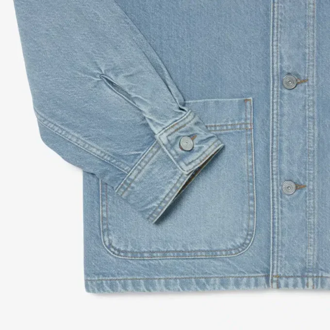 Sovracamicia da uomo in denim di cotone pesante Sovracamicia da uomo in denim di cotone pesante
