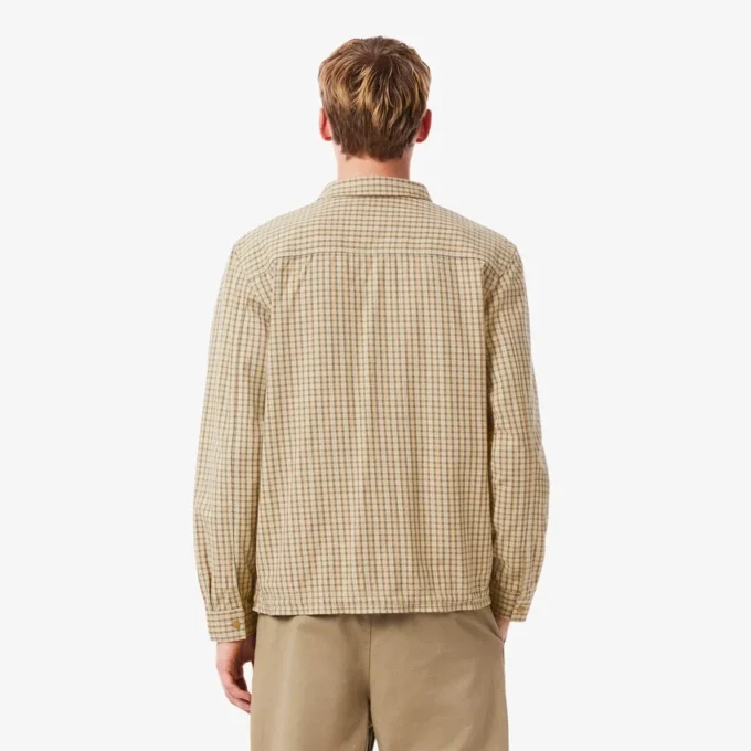 Sovracamicia da uomo oversize in cotone pesante a quadri Sovracamicia da uomo oversize in cotone pesante a quadri