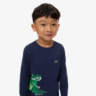 T-shirt a maniche lunghe in cotone da bambino