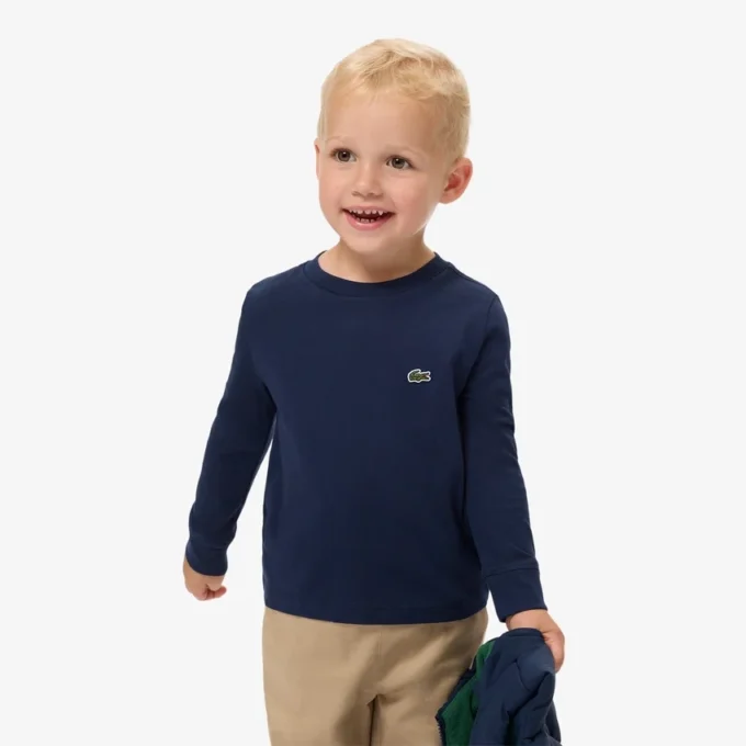 T-shirt a maniche lunghe in cotone per bambini T-shirt a maniche lunghe in cotone per bambini