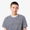 T-shirt a righe in cotone pesante da uomo T-shirt a righe in cotone pesante da uomo