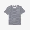 T-shirt a righe in cotone pesante da uomo T-shirt a righe in cotone pesante da uomo