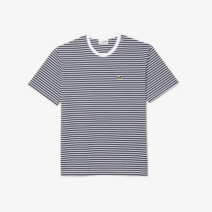 T-shirt a righe in cotone pesante da uomo T-shirt a righe in cotone pesante da uomo