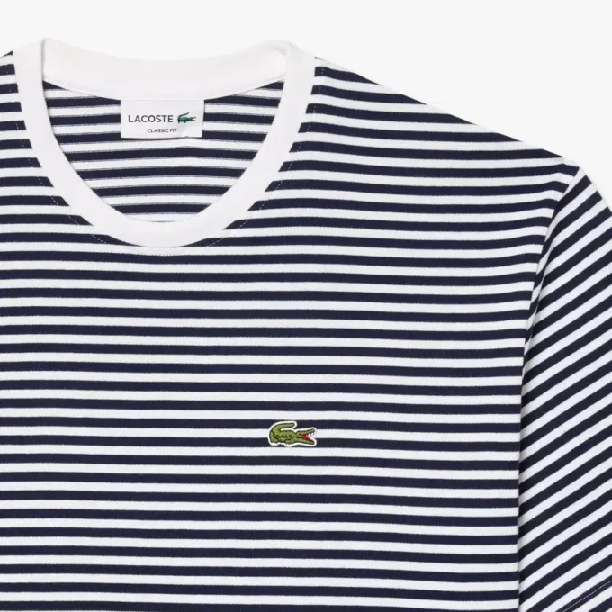 T-shirt a righe in cotone pesante da uomo T-shirt a righe in cotone pesante da uomo