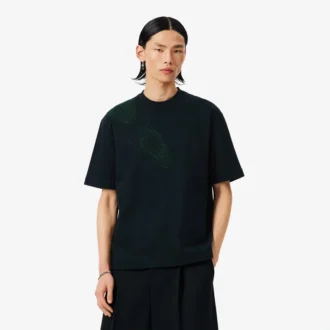 T-shirt con coccodrillo ricamato Runway