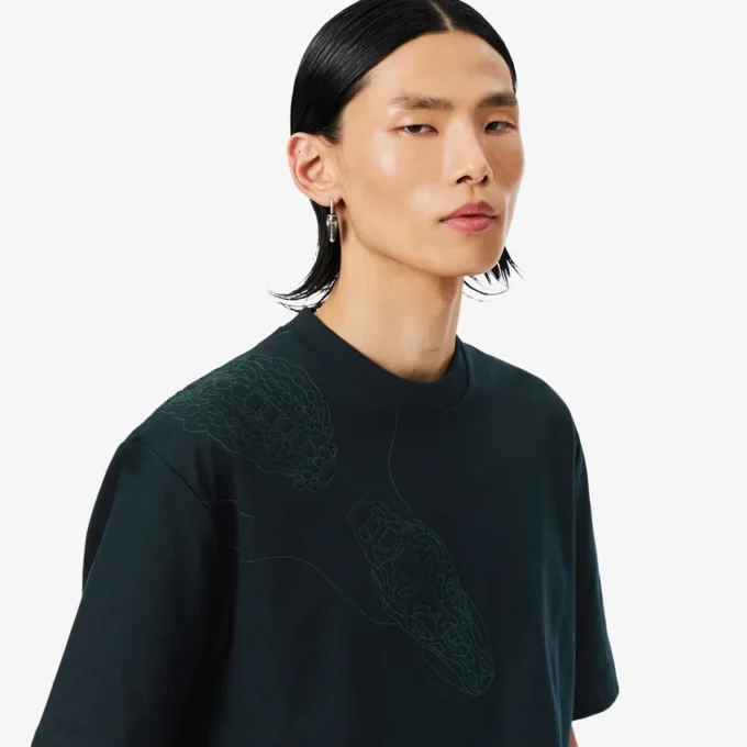 T-shirt con coccodrillo ricamato Runway T-shirt con coccodrillo ricamato Runway